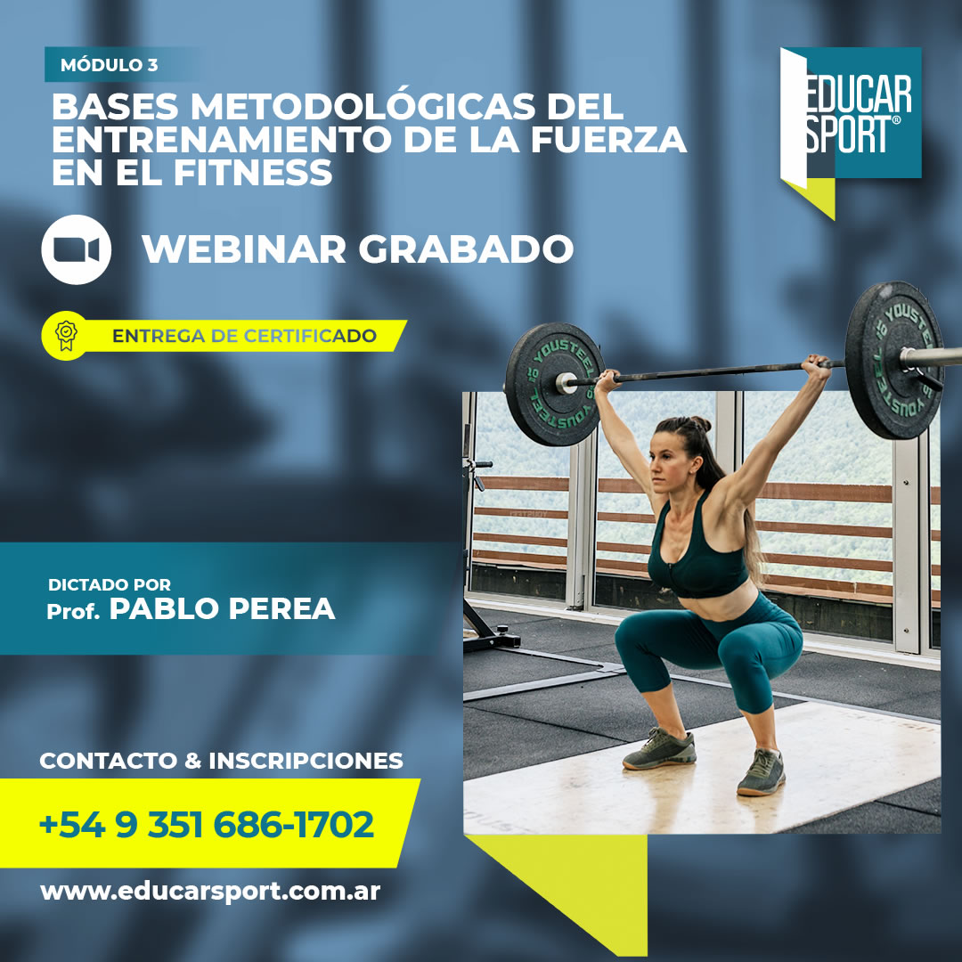  Bases Metodológicas del Entrenamiento de la Fuerza en el Fitness