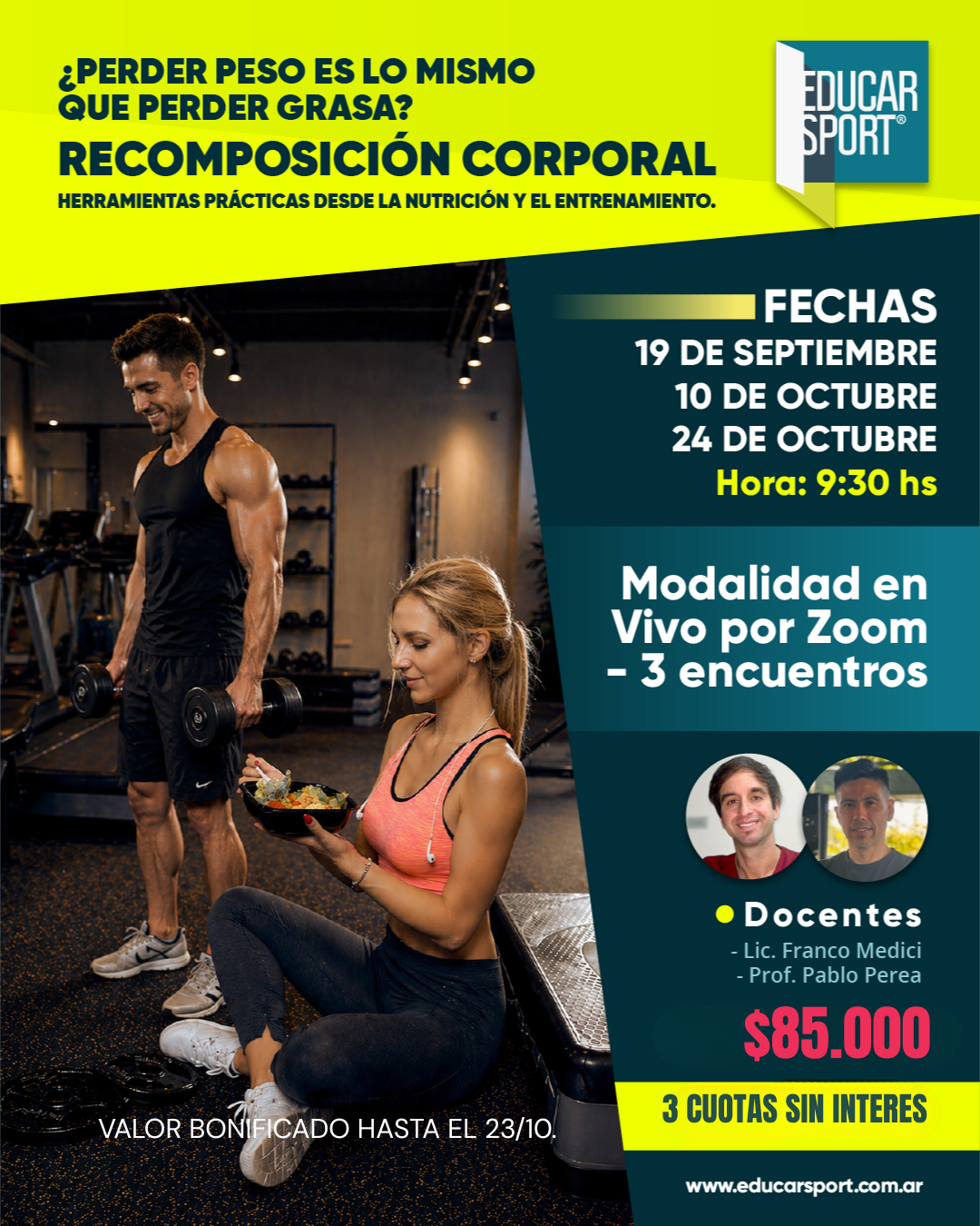 Recomposición corporal - Herramientas practicas desde la nutrición y el entrenamiento